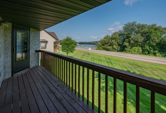 Mississippi River view from 660 Riverview Drive #590 townhome in Monticello MN